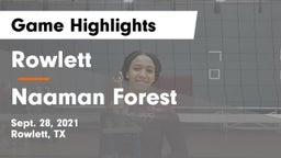Rowlett  vs Naaman Forest  Game Highlights - Sept. 28, 2021