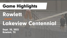 Rowlett  vs Lakeview Centennial  Game Highlights - Sept. 20, 2022