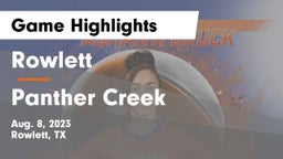 Rowlett  vs Panther Creek  Game Highlights - Aug. 8, 2023