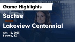 Sachse  vs Lakeview Centennial  Game Highlights - Oct. 10, 2023
