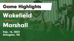 Wakefield  vs Marshall  Game Highlights - Feb. 16, 2022