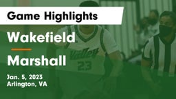 Wakefield  vs Marshall  Game Highlights - Jan. 5, 2023