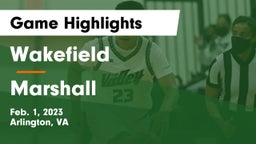 Wakefield  vs Marshall  Game Highlights - Feb. 1, 2023