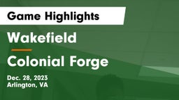 Wakefield  vs Colonial Forge  Game Highlights - Dec. 28, 2023