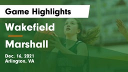 Wakefield  vs Marshall  Game Highlights - Dec. 16, 2021