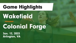 Wakefield  vs Colonial Forge  Game Highlights - Jan. 12, 2023