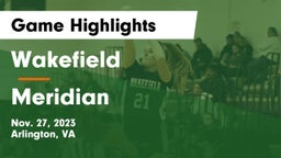 Wakefield  vs Meridian  Game Highlights - Nov. 27, 2023