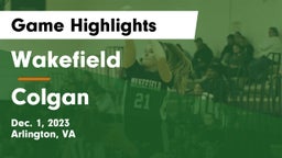 Wakefield  vs Colgan  Game Highlights - Dec. 1, 2023
