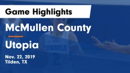 McMullen County  vs Utopia Game Highlights - Nov. 22, 2019