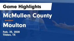 McMullen County  vs Moulton Game Highlights - Feb. 25, 2020