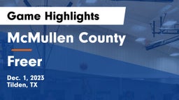 McMullen County  vs Freer Game Highlights - Dec. 1, 2023