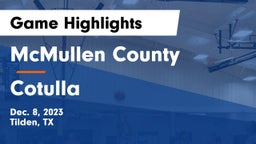 McMullen County  vs Cotulla  Game Highlights - Dec. 8, 2023