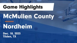 McMullen County  vs Nordheim  Game Highlights - Dec. 18, 2023