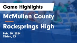 McMullen County  vs Rocksprings High Game Highlights - Feb. 20, 2024