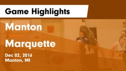 Manton  vs Marquette  Game Highlights - Dec 02, 2016