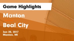 Manton  vs Beal City  Game Highlights - Jan 20, 2017