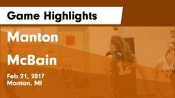 Manton  vs McBain  Game Highlights - Feb 21, 2017