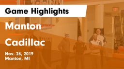 Manton  vs Cadillac  Game Highlights - Nov. 26, 2019