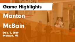 Manton  vs McBain  Game Highlights - Dec. 6, 2019