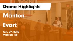 Manton  vs Evart  Game Highlights - Jan. 29, 2020