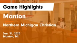 Manton  vs Northern Michigan Christian  Game Highlights - Jan. 31, 2020
