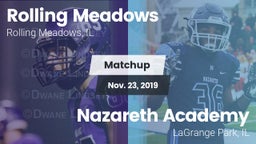 Matchup: Rolling Meadows vs. Nazareth Academy  2019