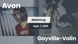 Matchup: Avon  vs. Gayville-Volin 2018