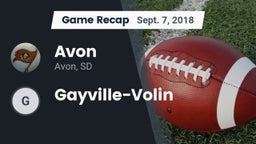 Recap: Avon  vs. Gayville-Volin 2018