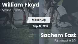 Matchup: Floyd  vs. Sachem East  2016