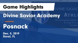 Divine Savior Academy vs Posnack Game Highlights - Dec. 5, 2019