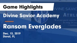 Divine Savior Academy vs Ransom Everglades Game Highlights - Dec. 13, 2019