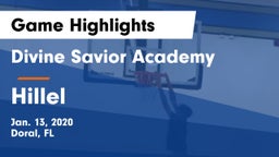 Divine Savior Academy vs Hillel Game Highlights - Jan. 13, 2020