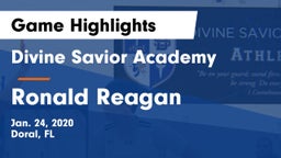 Divine Savior Academy vs Ronald Reagan Game Highlights - Jan. 24, 2020