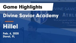 Divine Savior Academy vs Hillel Game Highlights - Feb. 6, 2020