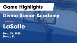 Divine Savior Academy vs LaSalle Game Highlights - Dec. 15, 2020