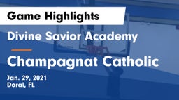 Divine Savior Academy vs Champagnat Catholic  Game Highlights - Jan. 29, 2021