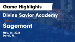 Divine Savior Academy vs Sagemont  Game Highlights - Nov. 16, 2023