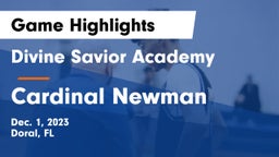 Divine Savior Academy vs Cardinal Newman   Game Highlights - Dec. 1, 2023