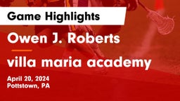 Owen J. Roberts  vs villa maria academy Game Highlights - April 20, 2024