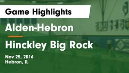 Alden-Hebron  vs Hinckley Big Rock  Game Highlights - Nov 25, 2016