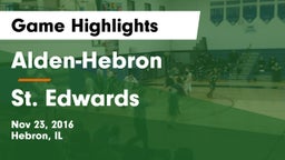 Alden-Hebron  vs St. Edwards  Game Highlights - Nov 23, 2016