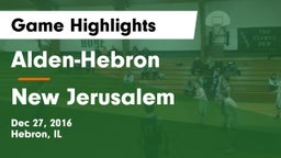 Alden-Hebron  vs New Jerusalem Game Highlights - Dec 27, 2016