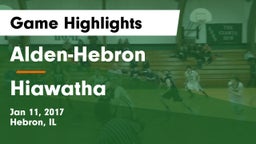 Alden-Hebron  vs Hiawatha  Game Highlights - Jan 11, 2017