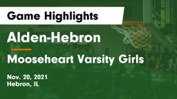 Alden-Hebron  vs Mooseheart Varsity Girls Game Highlights - Nov. 20, 2021