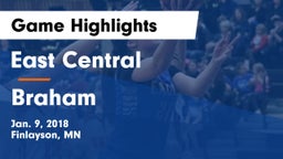 East Central  vs Braham Game Highlights - Jan. 9, 2018