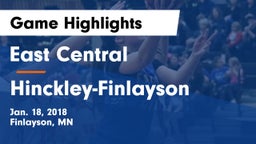 East Central  vs Hinckley-Finlayson Game Highlights - Jan. 18, 2018