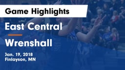 East Central  vs Wrenshall Game Highlights - Jan. 19, 2018