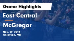 East Central  vs McGregor Game Highlights - Nov. 29, 2012