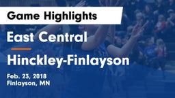 East Central  vs Hinckley-Finlayson Game Highlights - Feb. 23, 2018