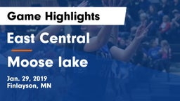 East Central  vs Moose lake Game Highlights - Jan. 29, 2019